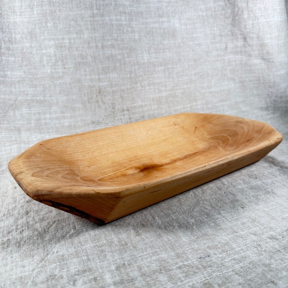 Hand Carved Wood Bowl Rustic Natural Edge Catchall Dish